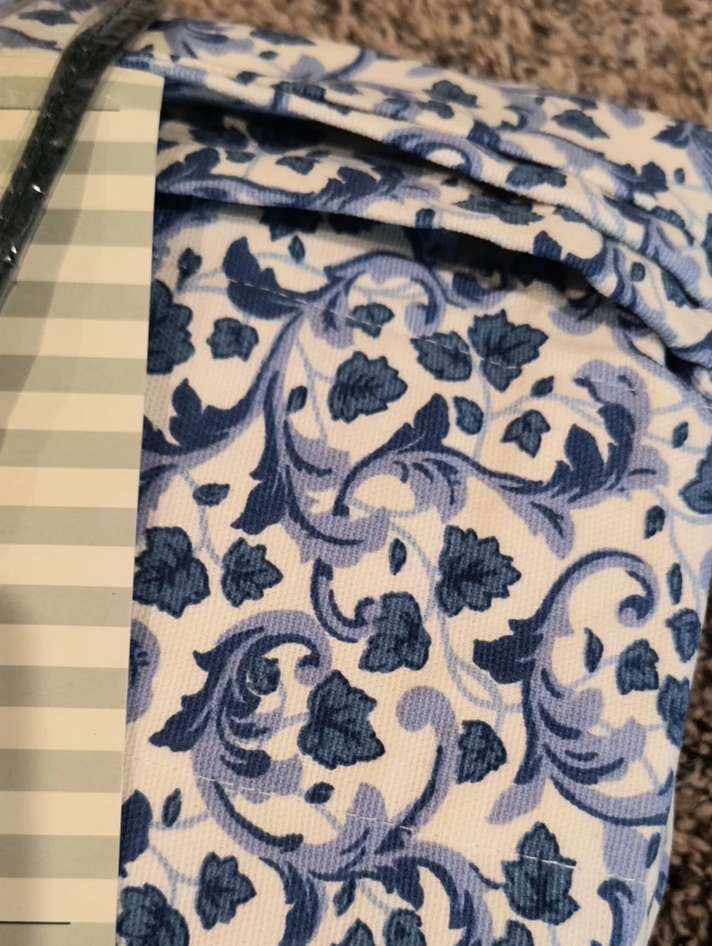 Waverly Blue and White Amanda Valance - Floral Scroll Print 79